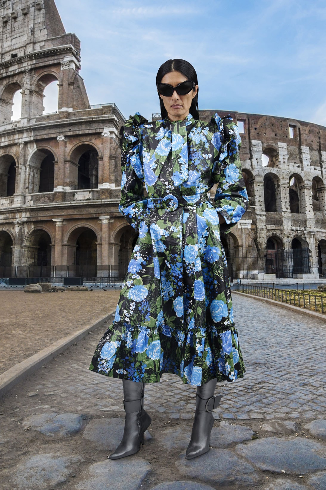 balenciaga pre-fall 2021 collection demna gvasalia colosseum floral dress