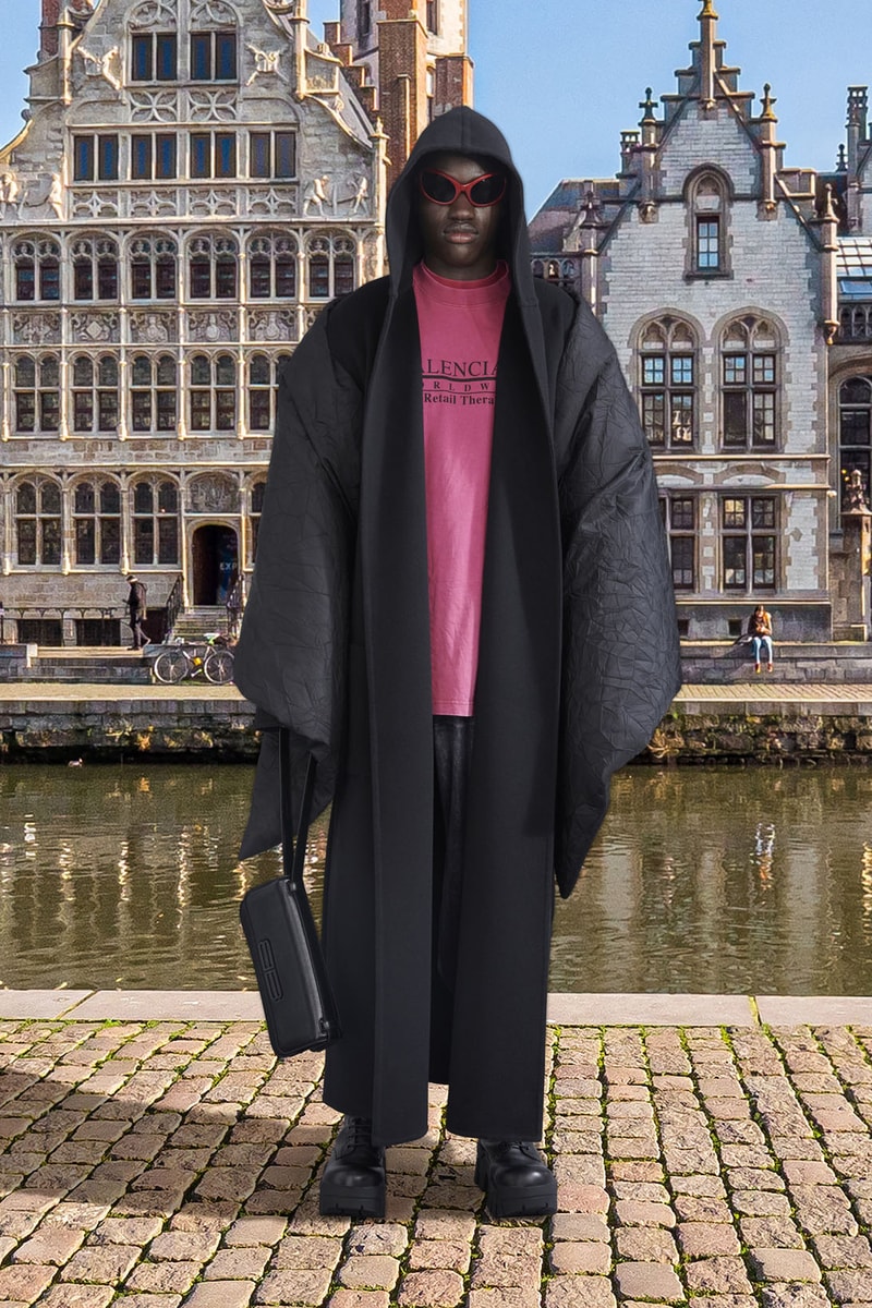 balenciaga pre-fall 2021 collection demna gvasalia black coat trousers