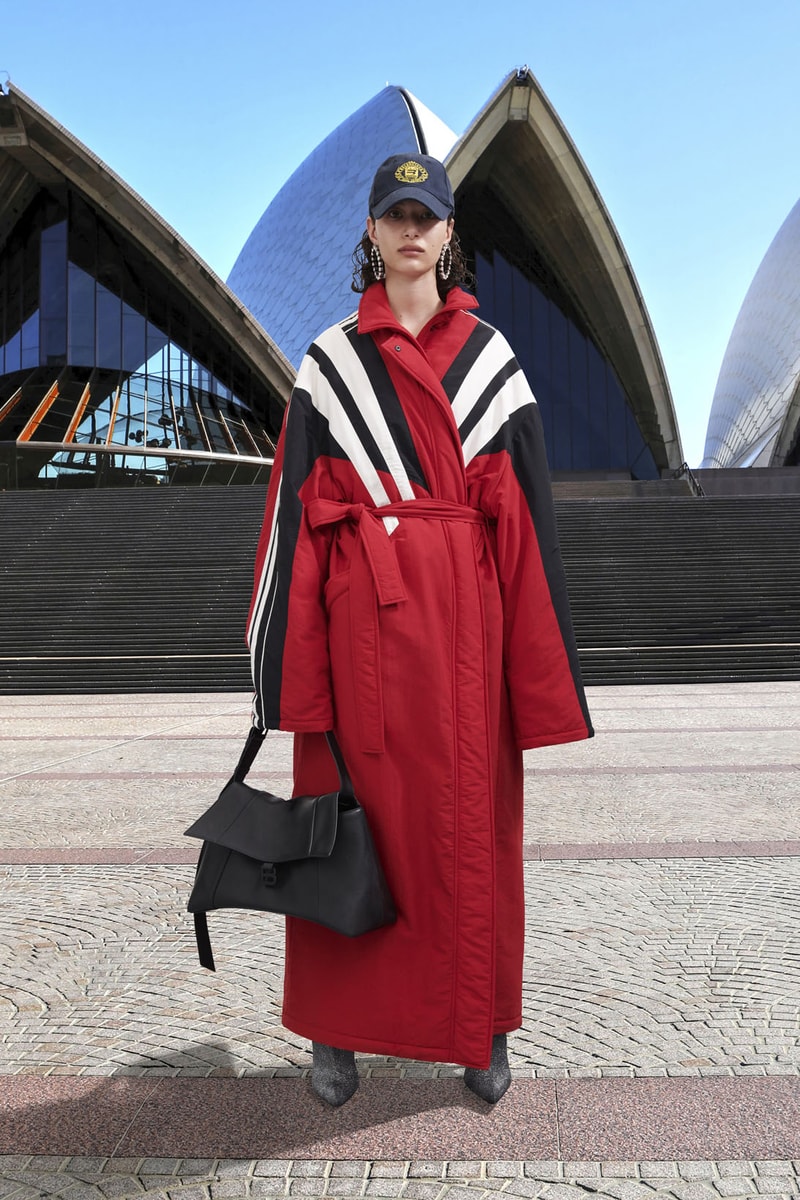 balenciaga pre-fall 2021 collection demna gvasalia sydney red coat