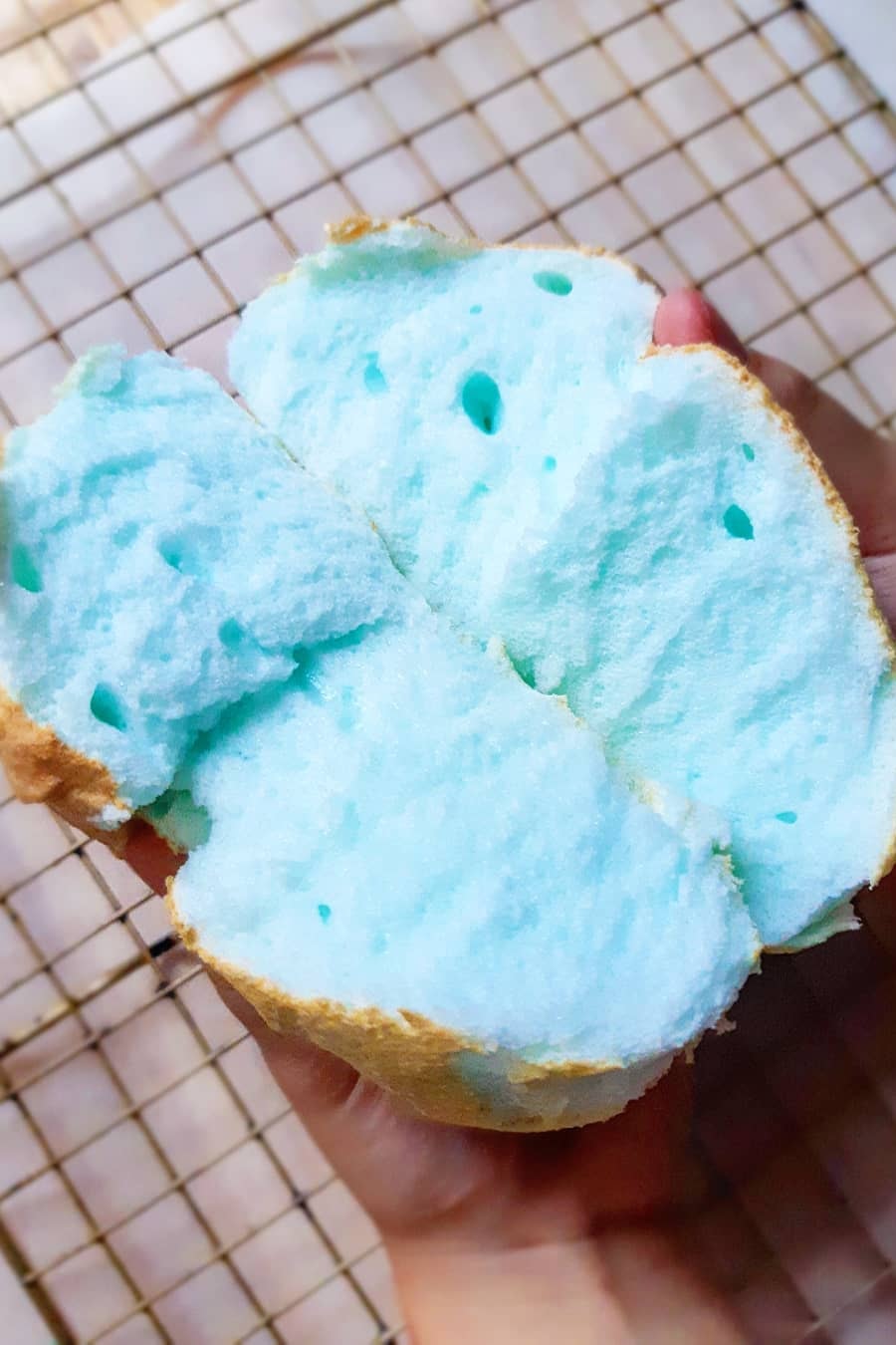 TikTok Cloud Bread Recipes Viral Food Trend Baking Dessert Idea blue