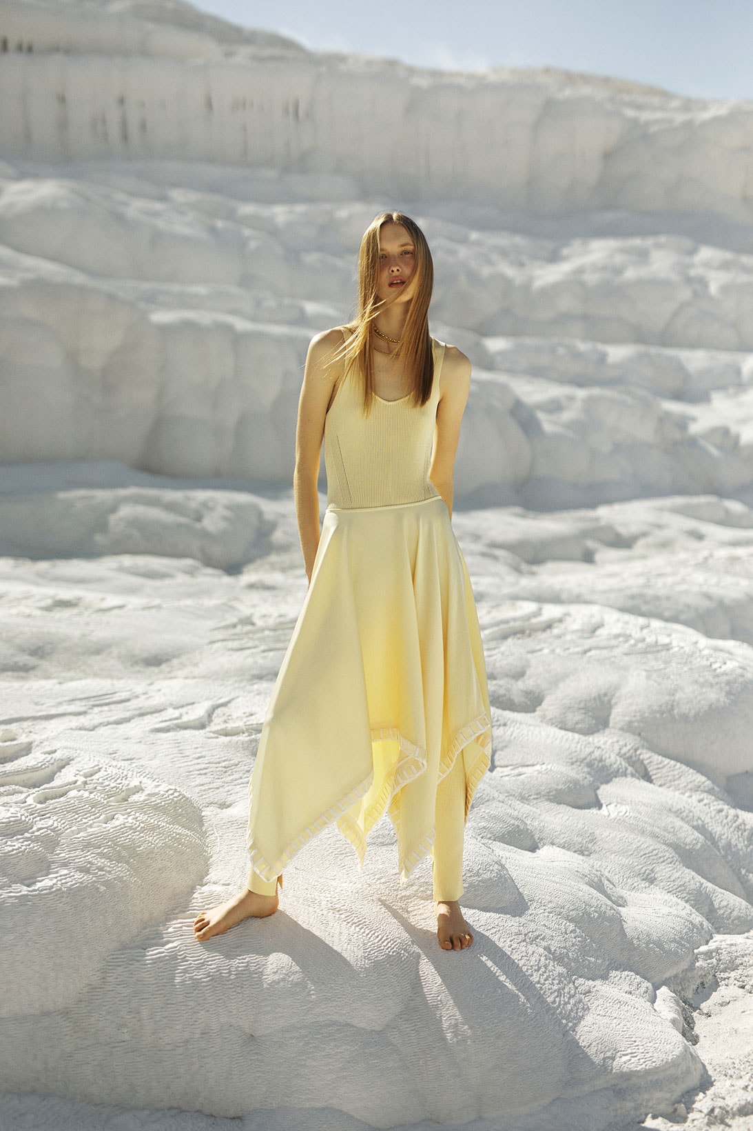 bevza spring summer collection campaign yellow dress