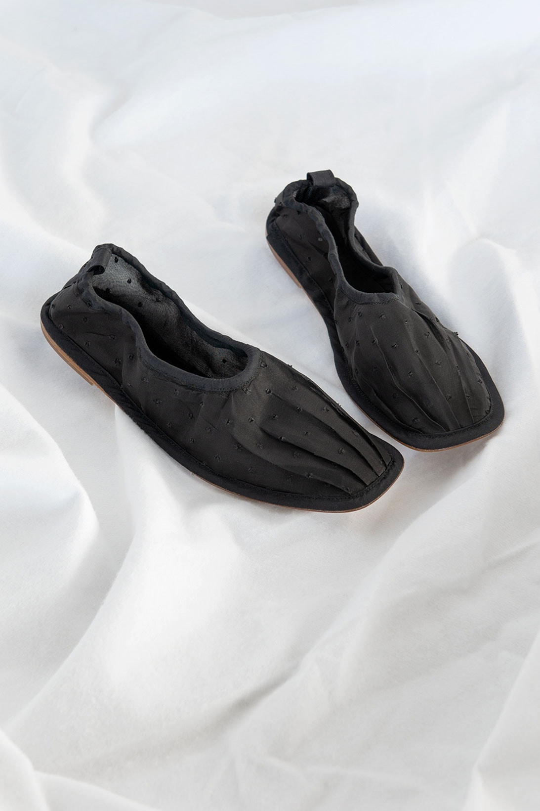 cecilie bahnsen hereu hyacinth flats shoes collaboration sustainable footwear black