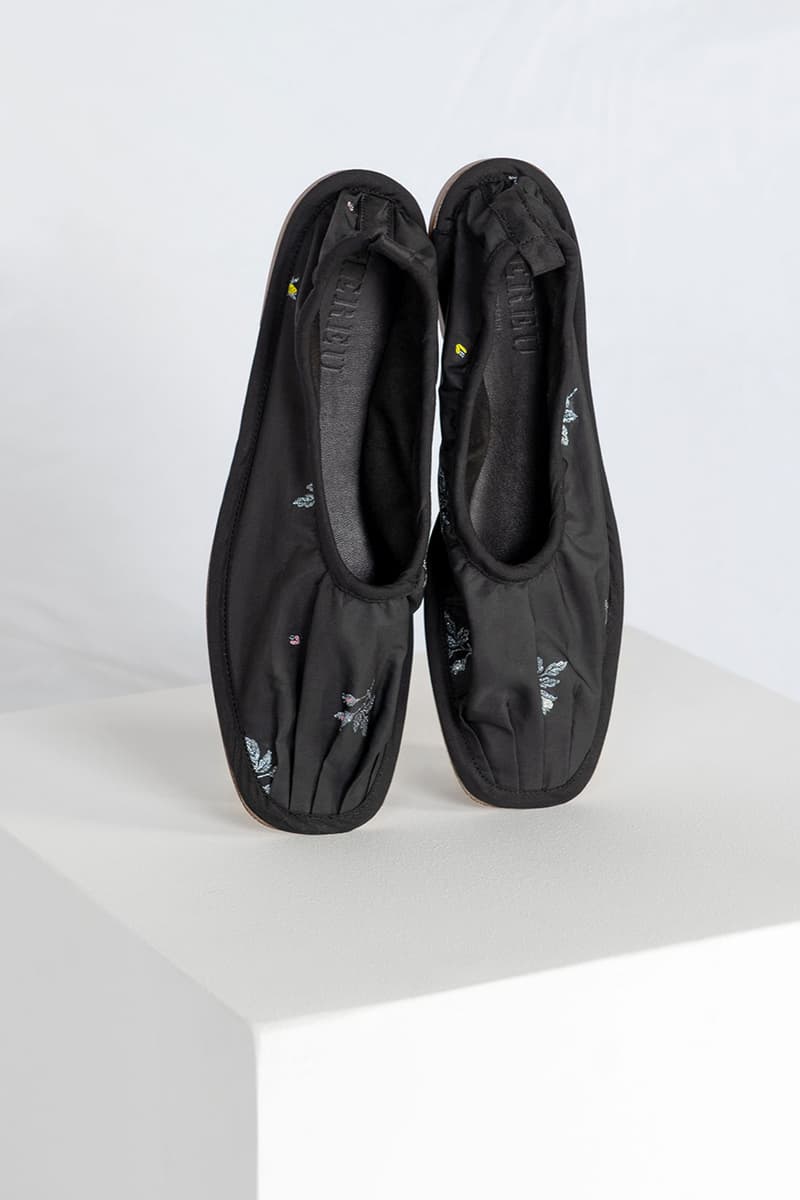 cecilie bahnsen hereu hyacinth flats shoes collaboration sustainable footwear black