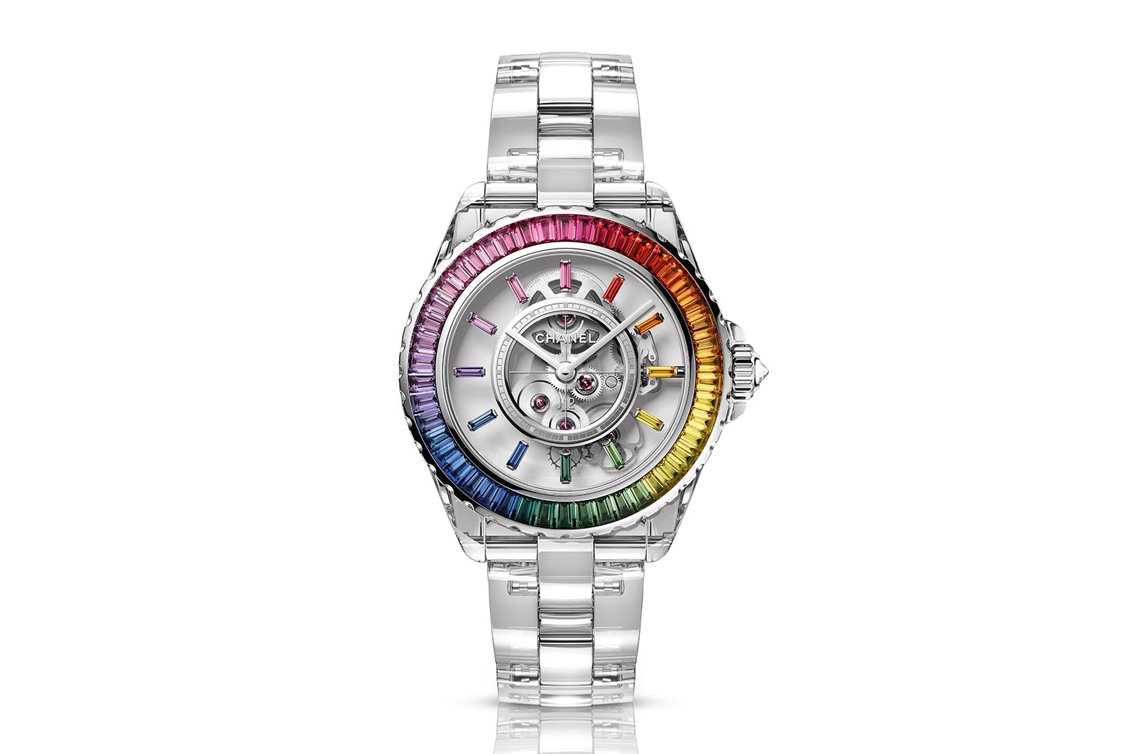 chanel watches and wonders 2021 j12 x-ray rainbow bezel