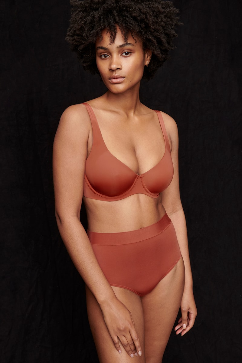 CUUP Underwear Lingerie Brand Models Lookbook The Tap Brown Espresso Clay Red