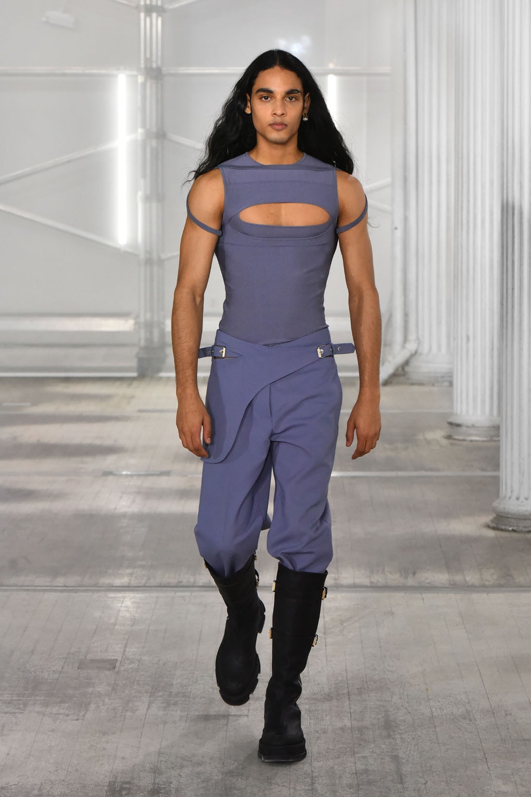 dion lee fall winter 2021 fw21 collection runway tank top cut out pants