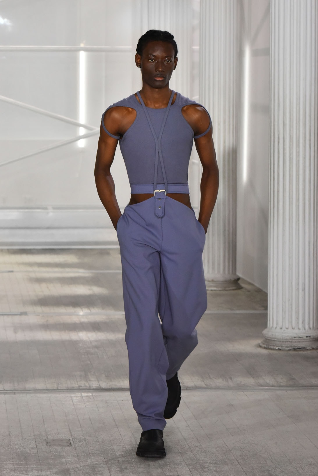 dion lee fall winter 2021 fw21 collection runway pants tank top