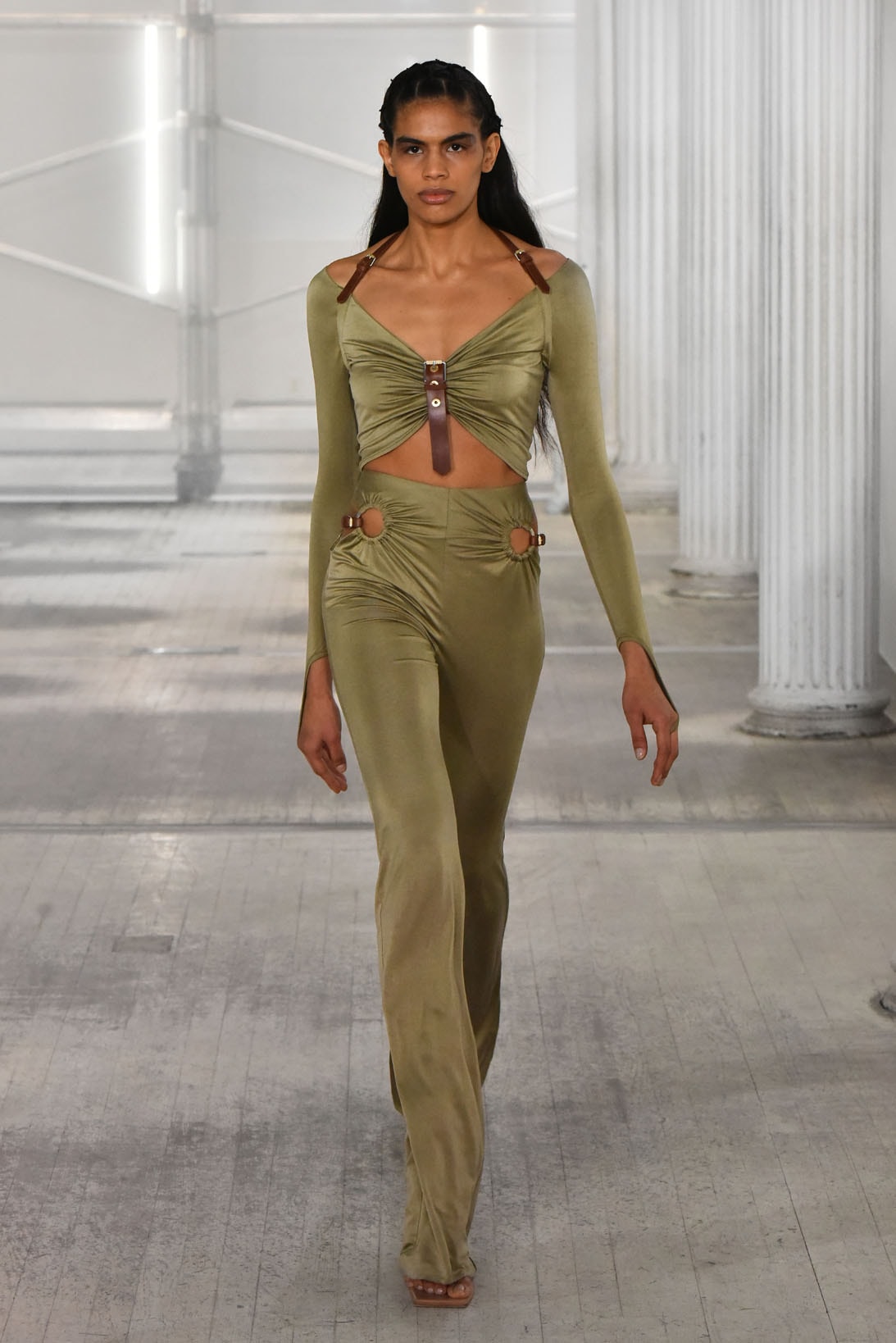 dion lee fall winter 2021 fw21 collection runway cropped top