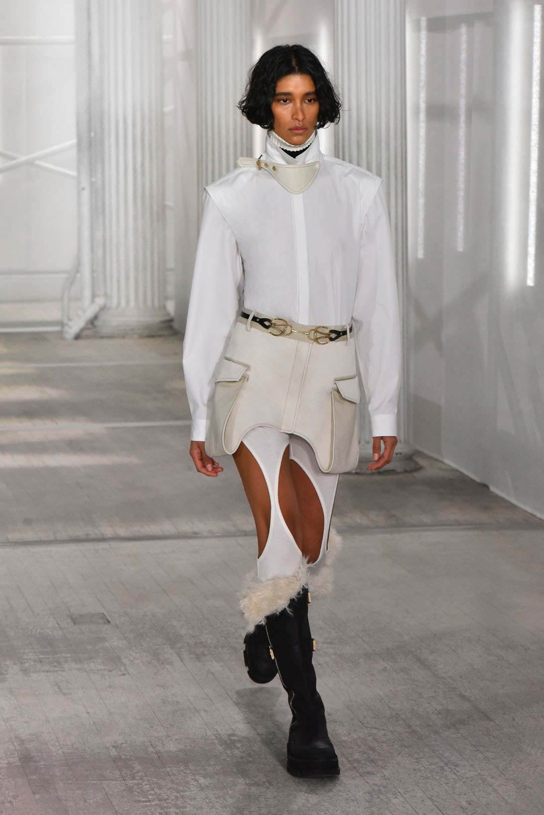 dion lee fall winter 2021 fw21 collection runway shirts leather saddle