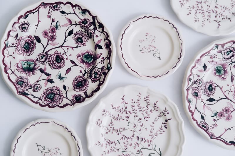 dior maison homeware granville collection plates purple