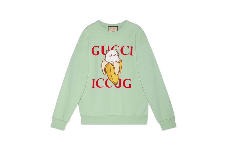 gucci crunchyroll anime bananya collaboration green sweater