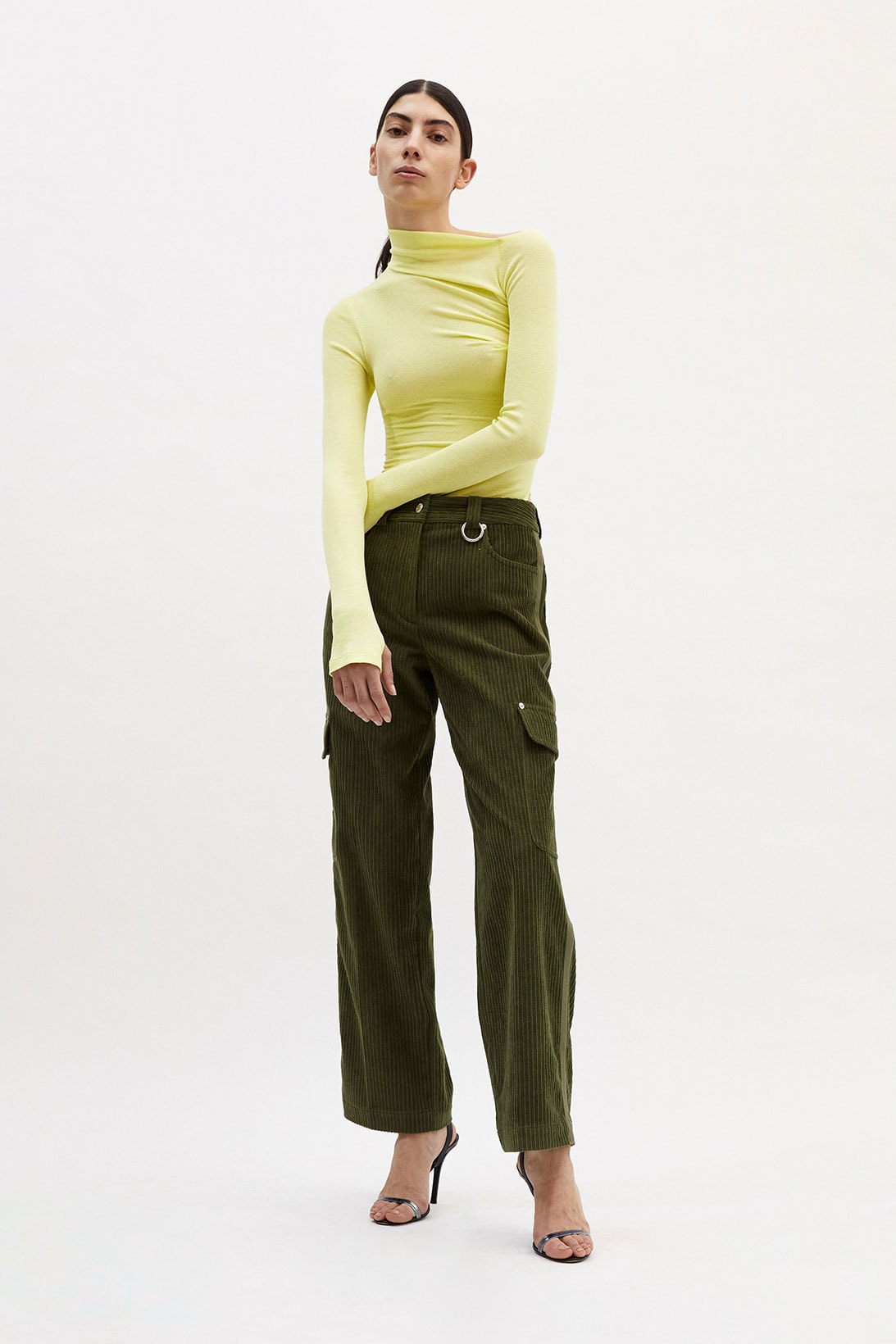 helmut lang fall winter 2021 fw21 collection lookbook corduroy pants sweater