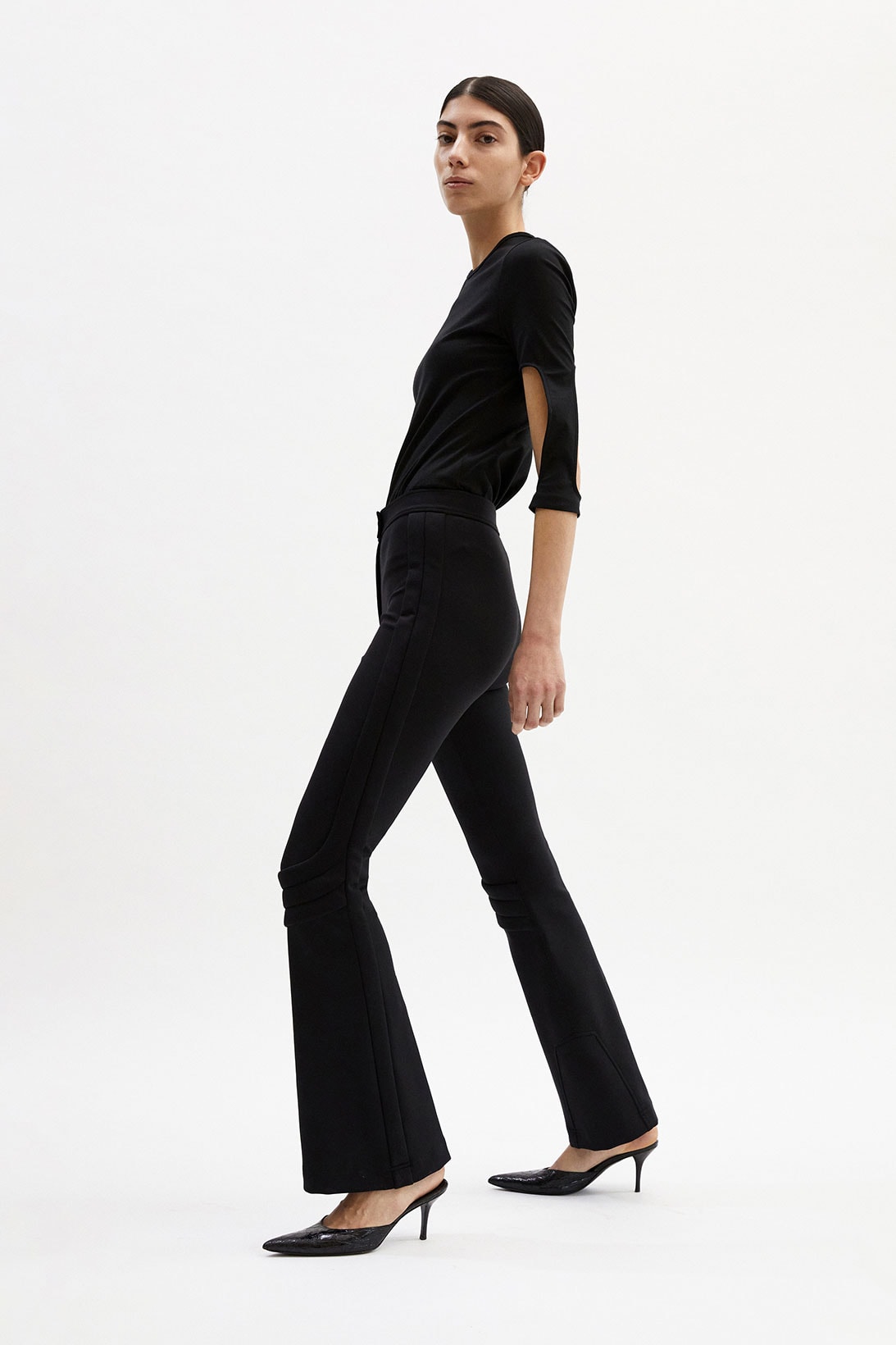 helmut lang fall winter 2021 fw21 collection lookbook black tee pants trousers