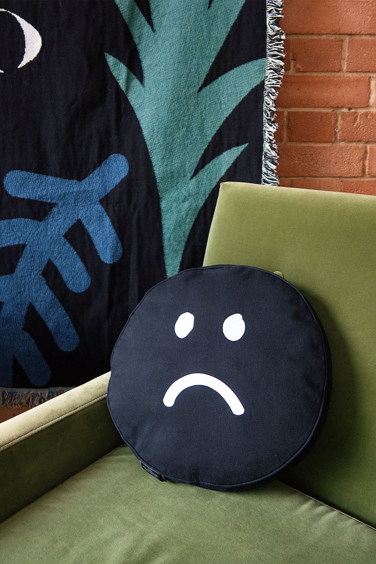 Lazy Oaf "Happy Sad" Homeware Collection Pillow Cushion