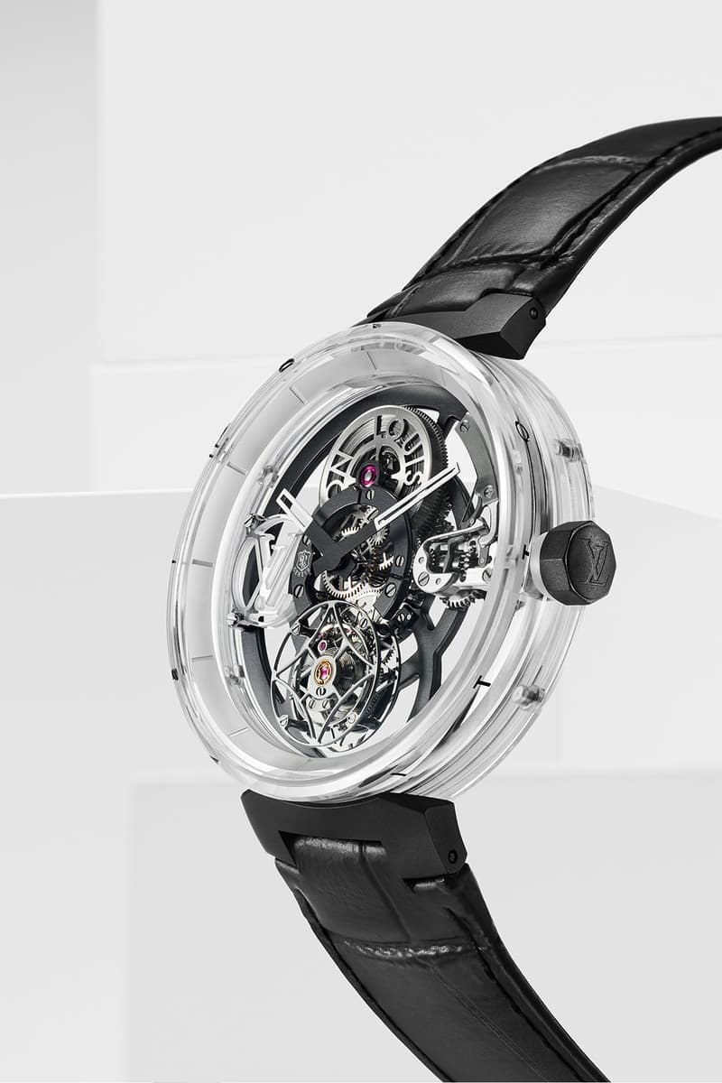 louis vuitton tambour moon flying tourbillon poincon de geneve sapphire black