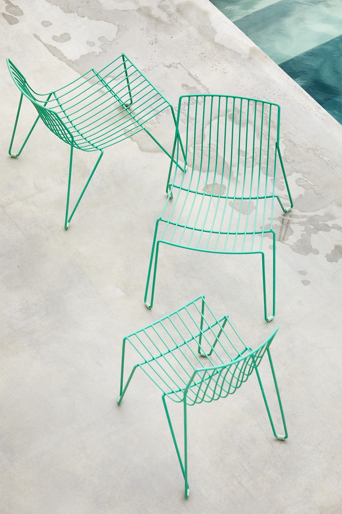 Massproductions Furniture Outdoor Chair Tio Oilcloth Green