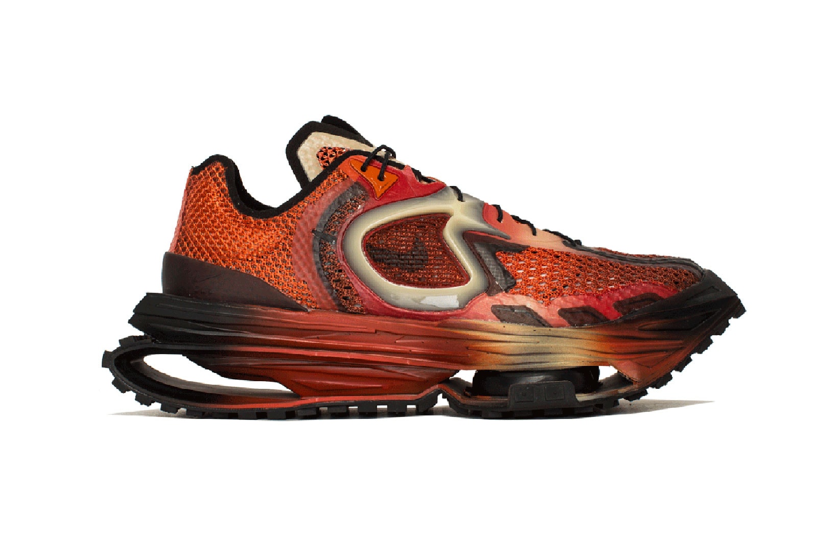 matthew williams nike zoom mmw 4 sneakers collaboration rust factor red orange footwear shoes kicks sneakerhead lateral