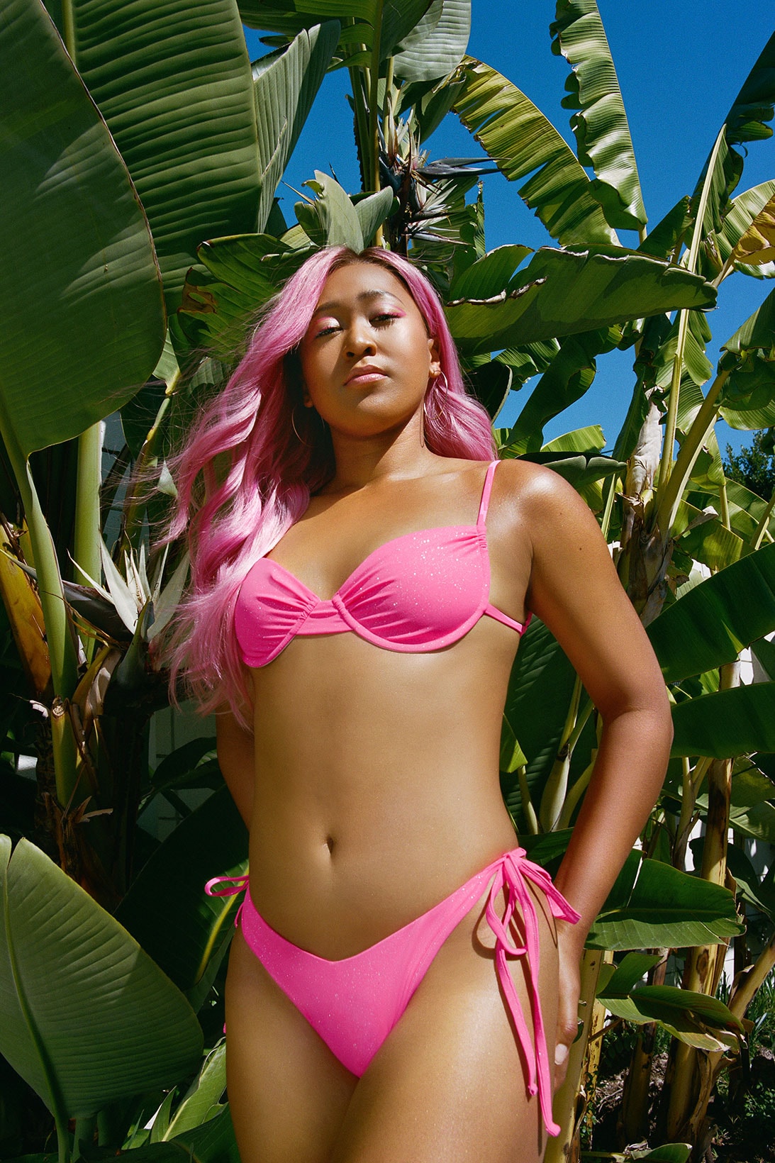 naomi osaka frankies bikinis swimwear collaboration bikini pink