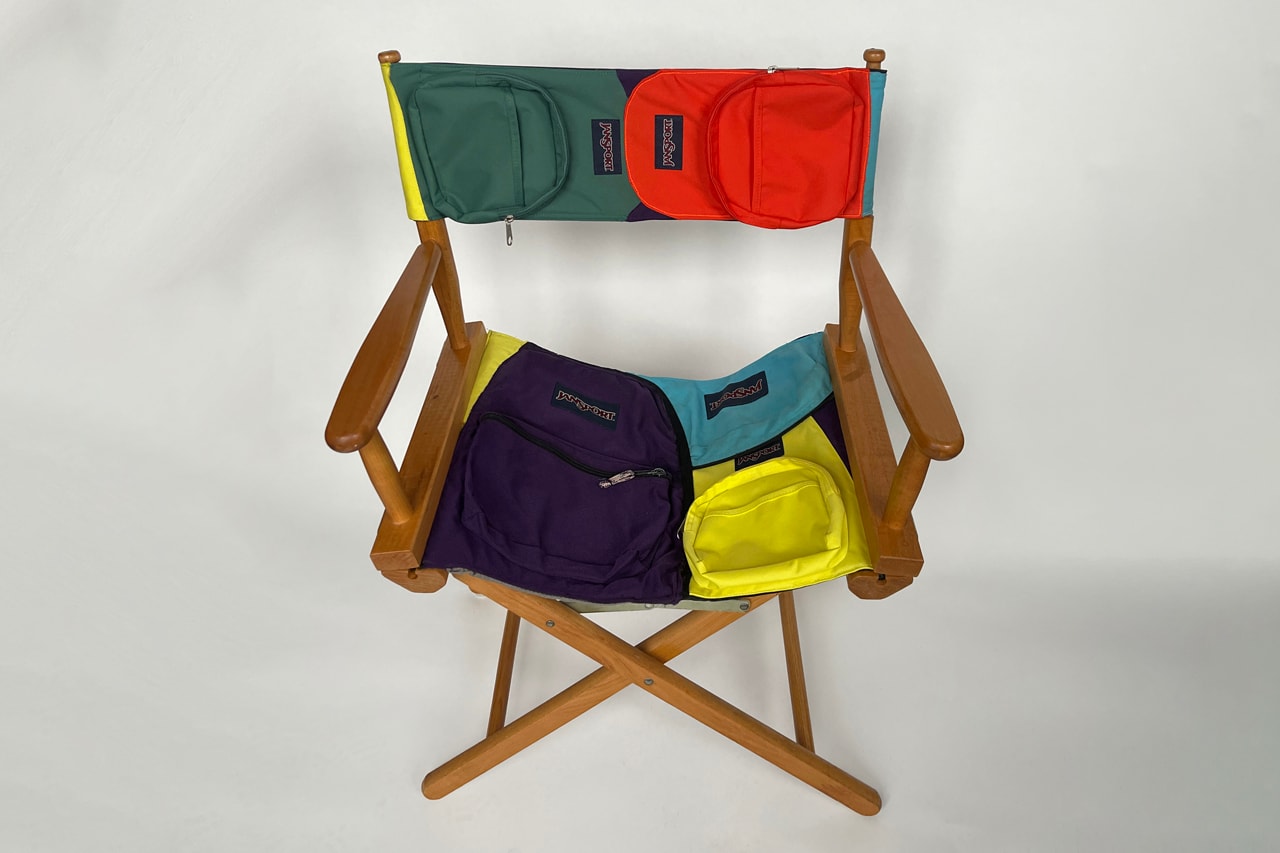 nicole mclaughlin jansport collaboration capsule collection raffle directors chair upcycled