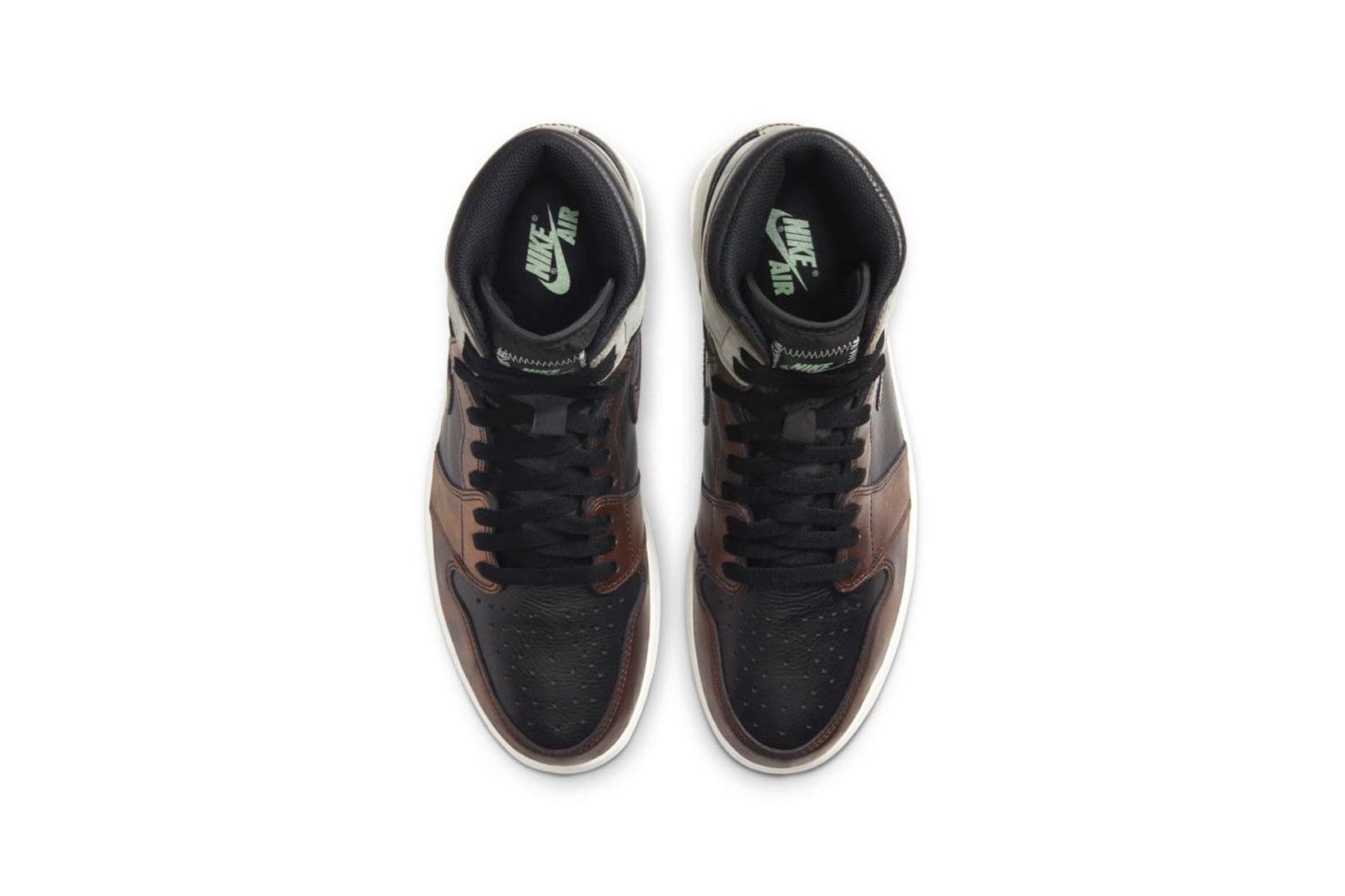 nike air jordan 1 aj1 sneakers rust shadow brown black colorway footwear shoes kicks sneakerhead top view insole