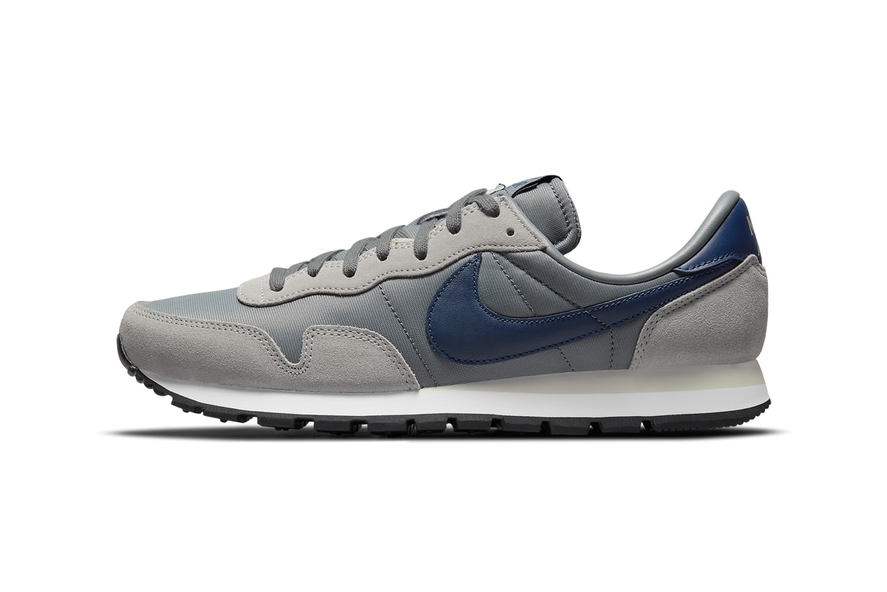 nike air pegasus 83 blue void gray sneakers side upper laterals