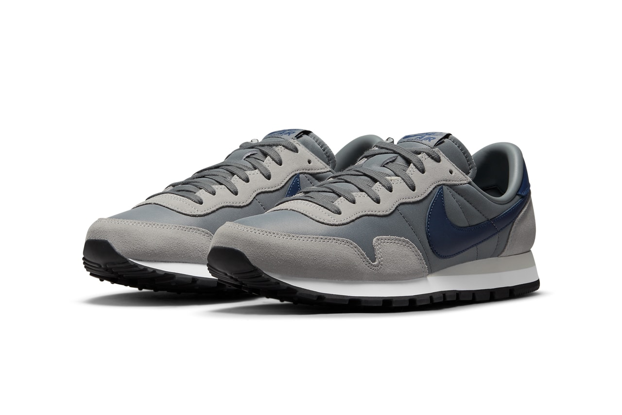 nike air pegasus 83 blue void gray sneakers front side swoosh laces