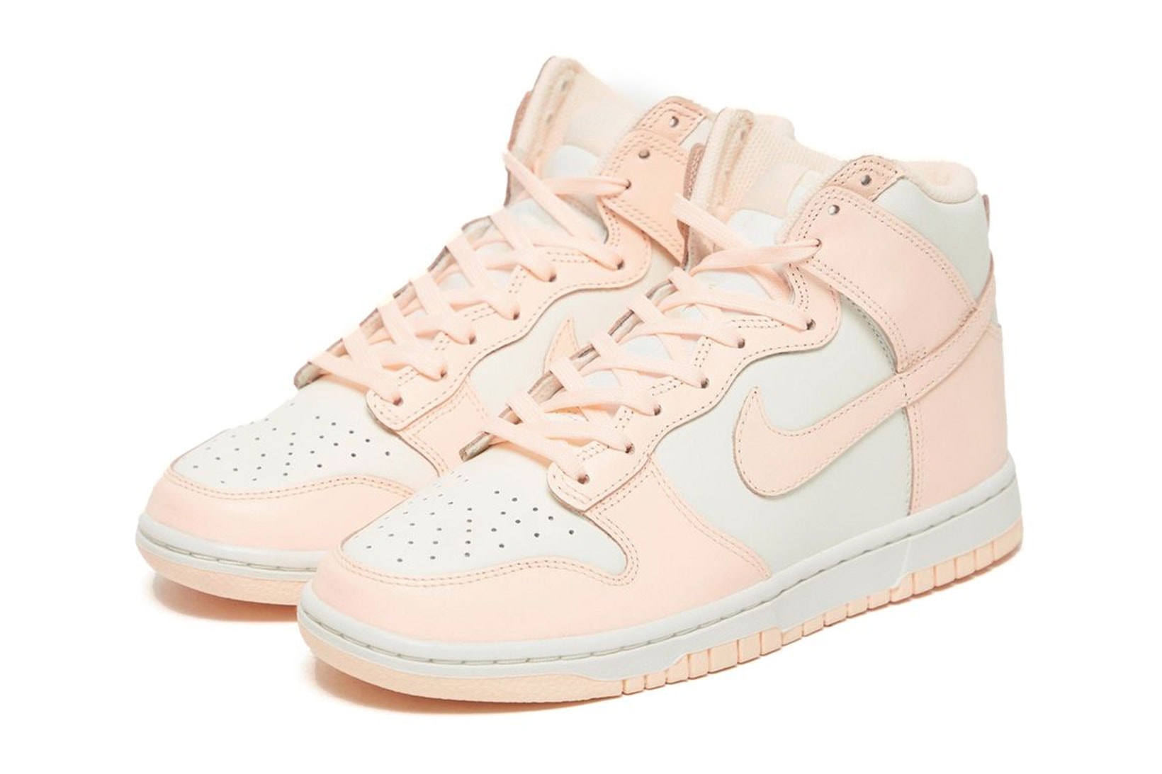 nike dunk high womens sneakers crimson tint pastel coral pink release info