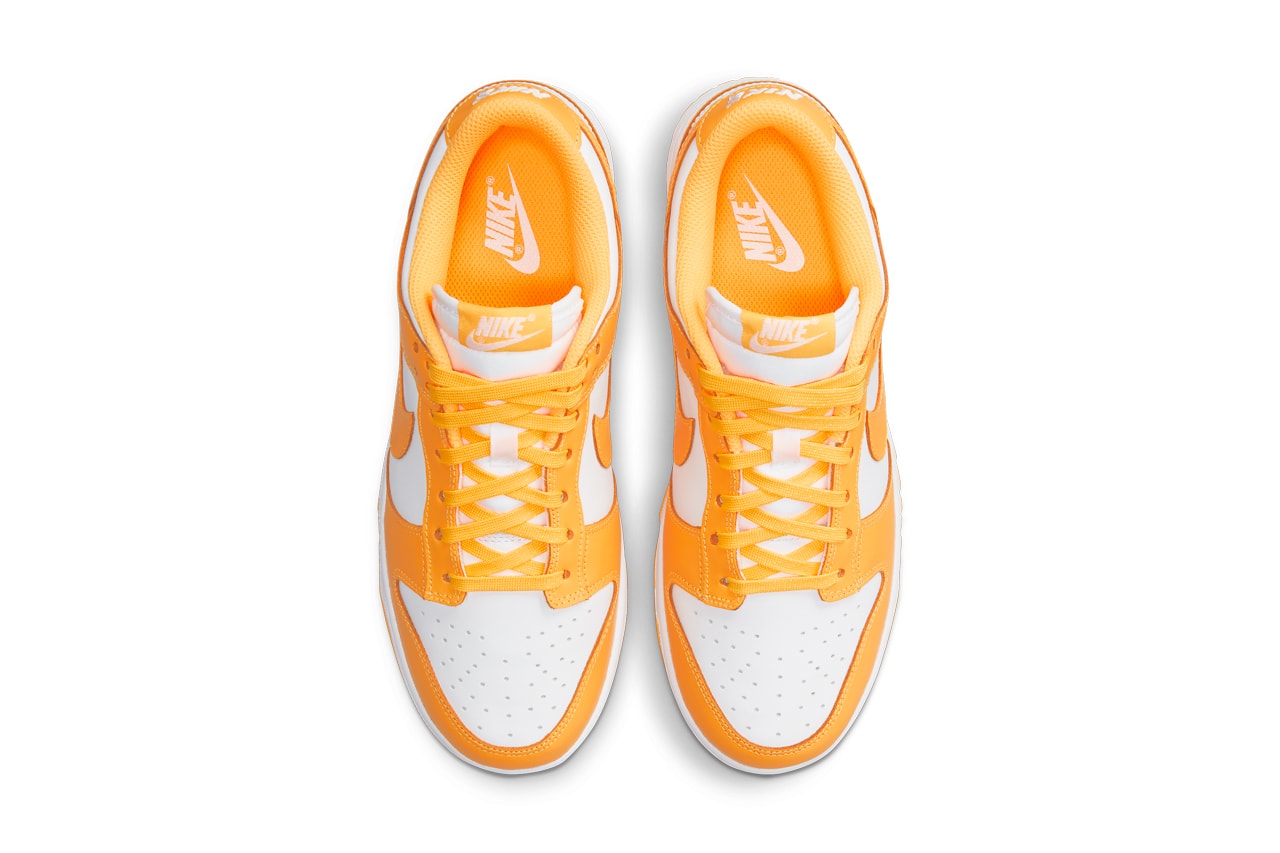 nike dunk low laser orange womens sneakers white top footbed shoelaces