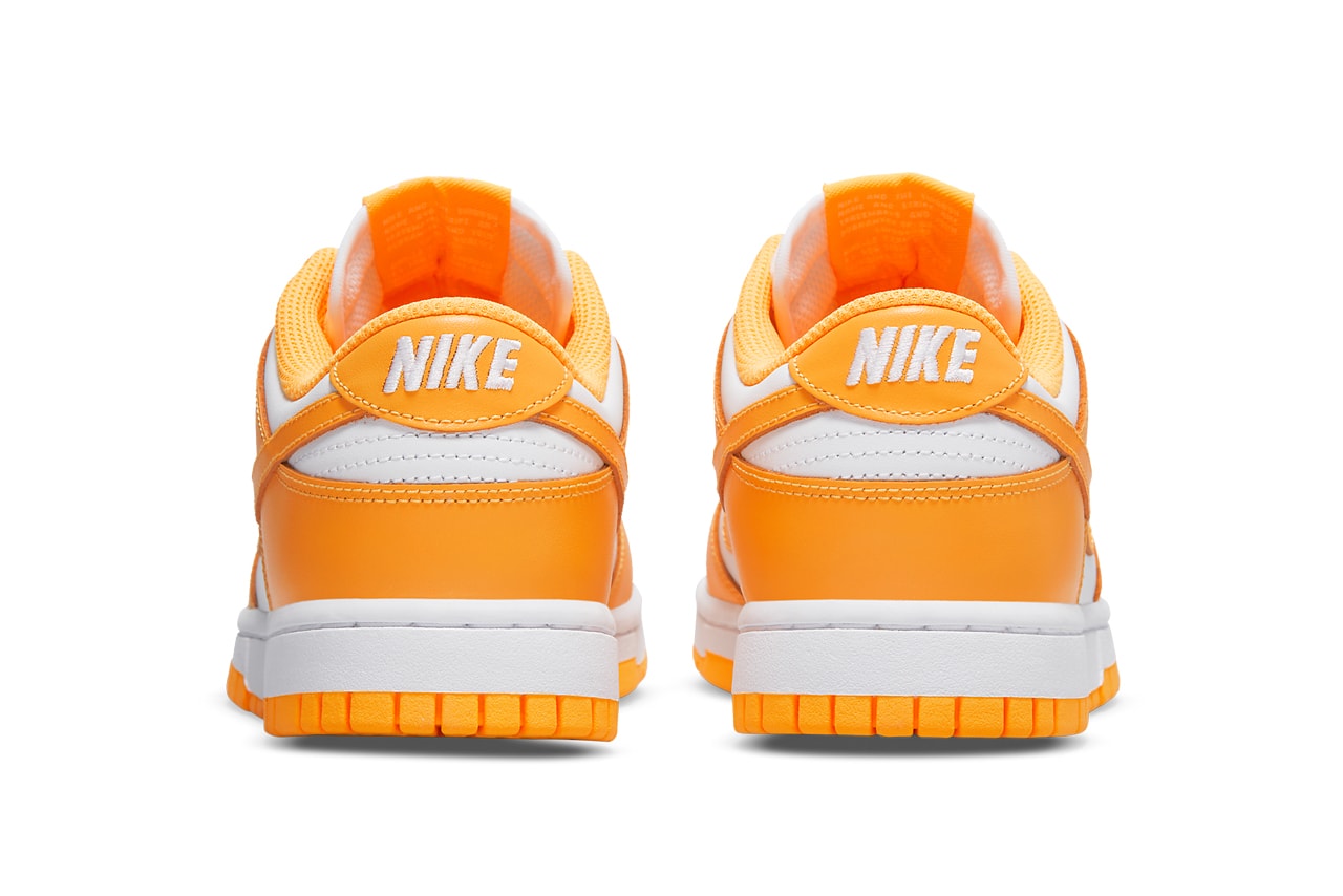 nike dunk low laser orange womens sneakers heels back