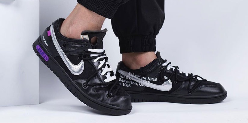 Off White X Nike Dunk Low The 50 Black Silver Hypebae Off White X Nike Dunk Low The 50 Black Silver Hypebae