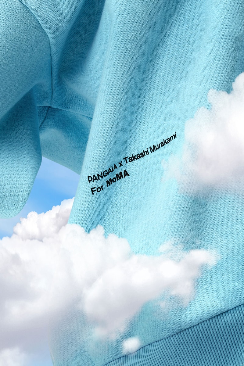 pangaia takashi murakami moma collaboration hoodie blue text