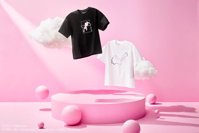 uniqlo ut pokemon all stars t-shirts collaboration black white mew pikachu