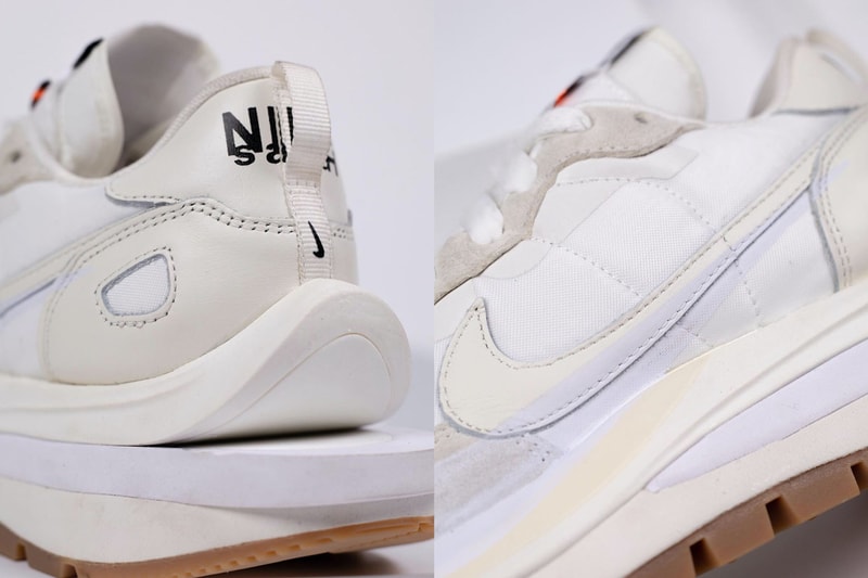 sacai nike vaporwaffle sail white cream sneakers collaboration colorway chitose abe