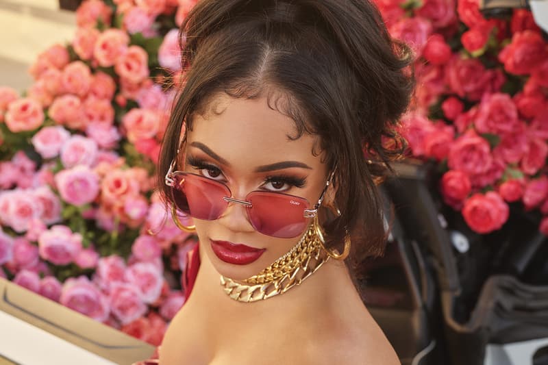 saweetie quay sunglasses shades eyewear collaboration scholarship program red