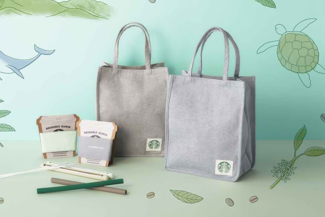 starbucks japan coffee greener series sustainable merch tote bag reusable sleeve