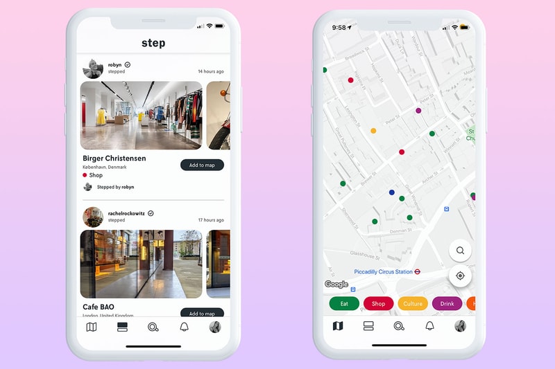 step culture map app launch screenshots location sharing