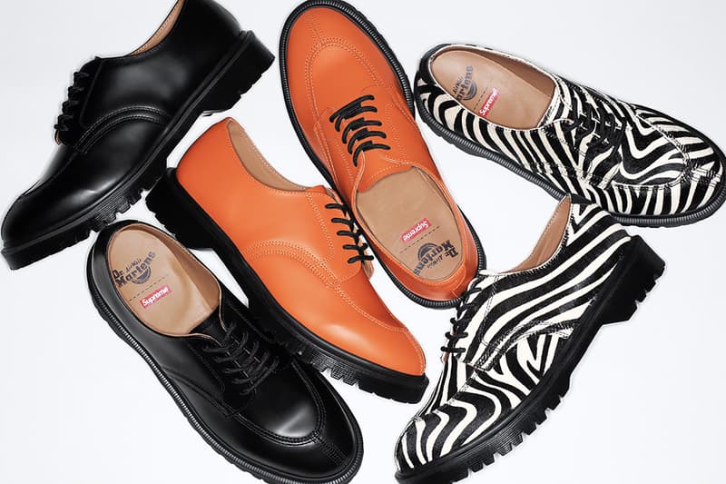 Supreme x Dr. Martens Collaboration SS21 5-Eye Shoe Zebra Print