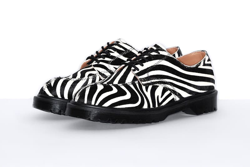 Supreme x Dr. Martens Collaboration SS21 5-Eye Shoe Zebra Print