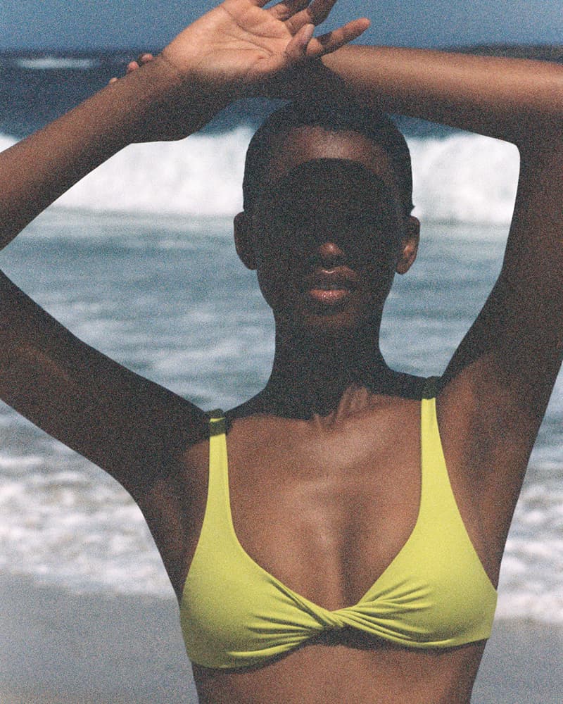 The Attico Summer 2021 Beachwear Capsule Collection Lookbook State Of Nature Swimwear Purienne Bikini Top Yellow