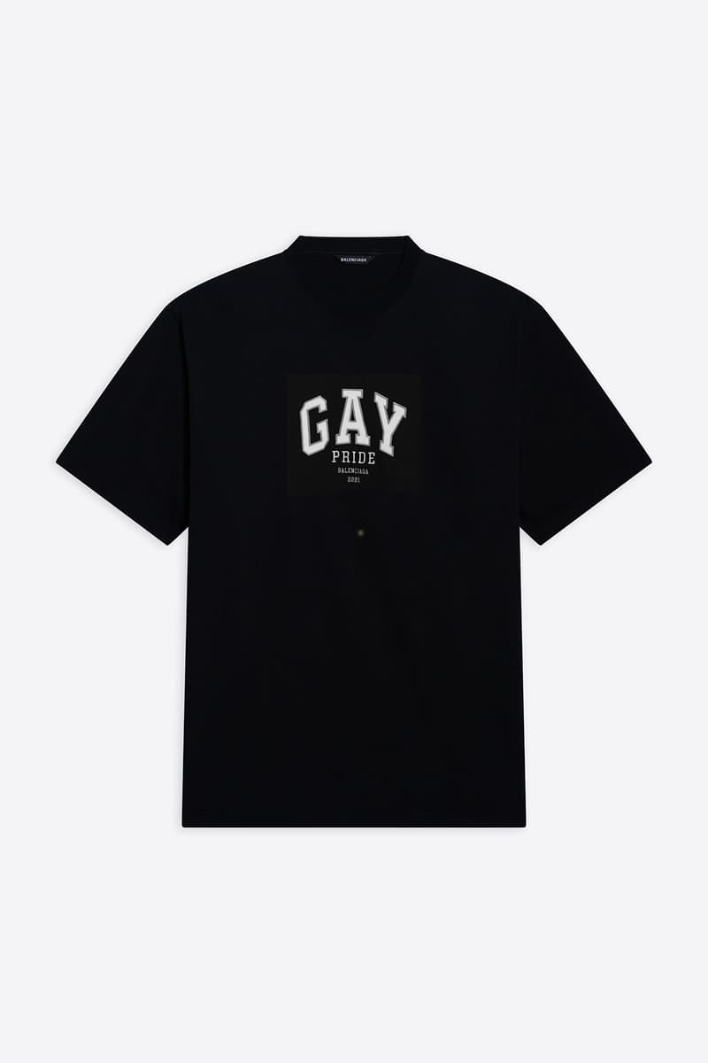 balenciaga pre-fall 2021 collection pride month capsule t-shirt