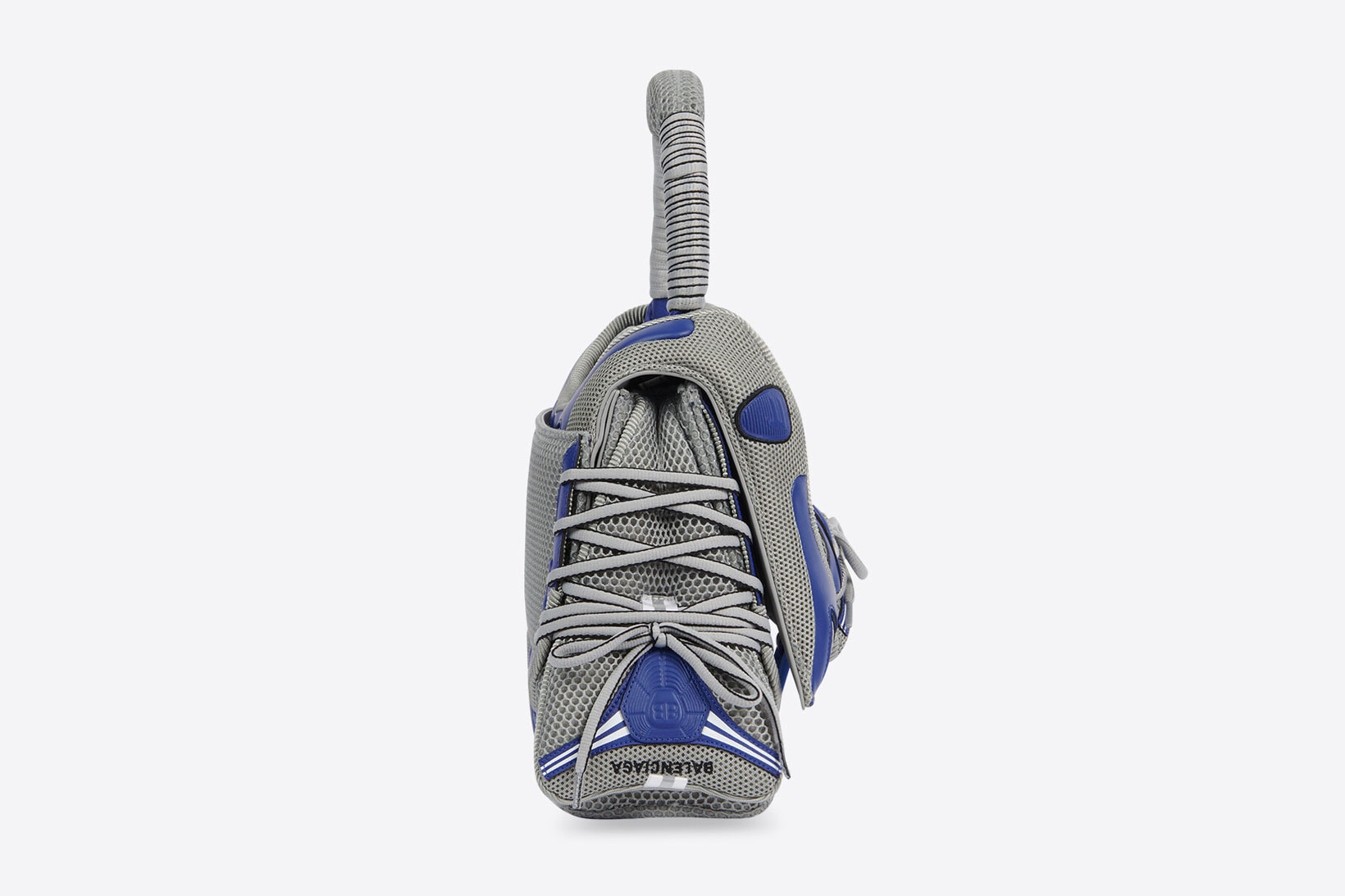 balenciaga sneakerhead purse handbag top handle side shoelaces details