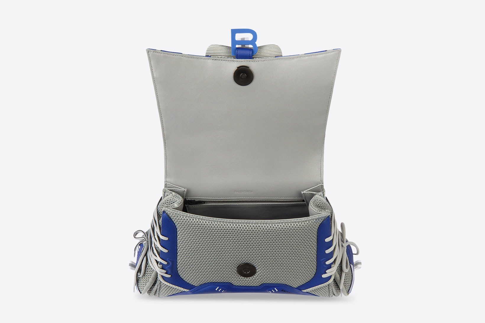 balenciaga sneakerhead purse handbag top handle inside pockets flap