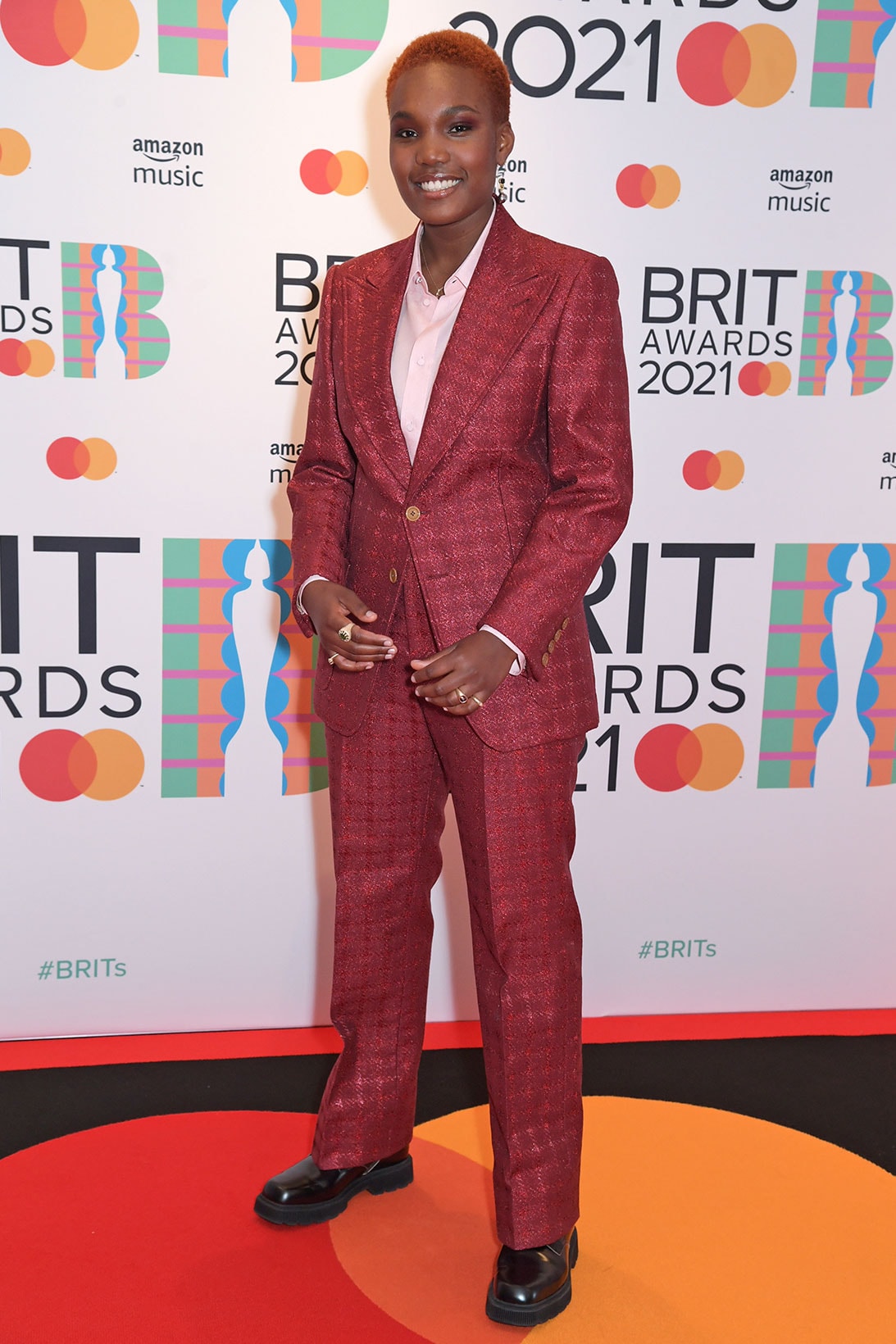 brit awards 2021 red carpet best dressed celebrities arlo parks gucci