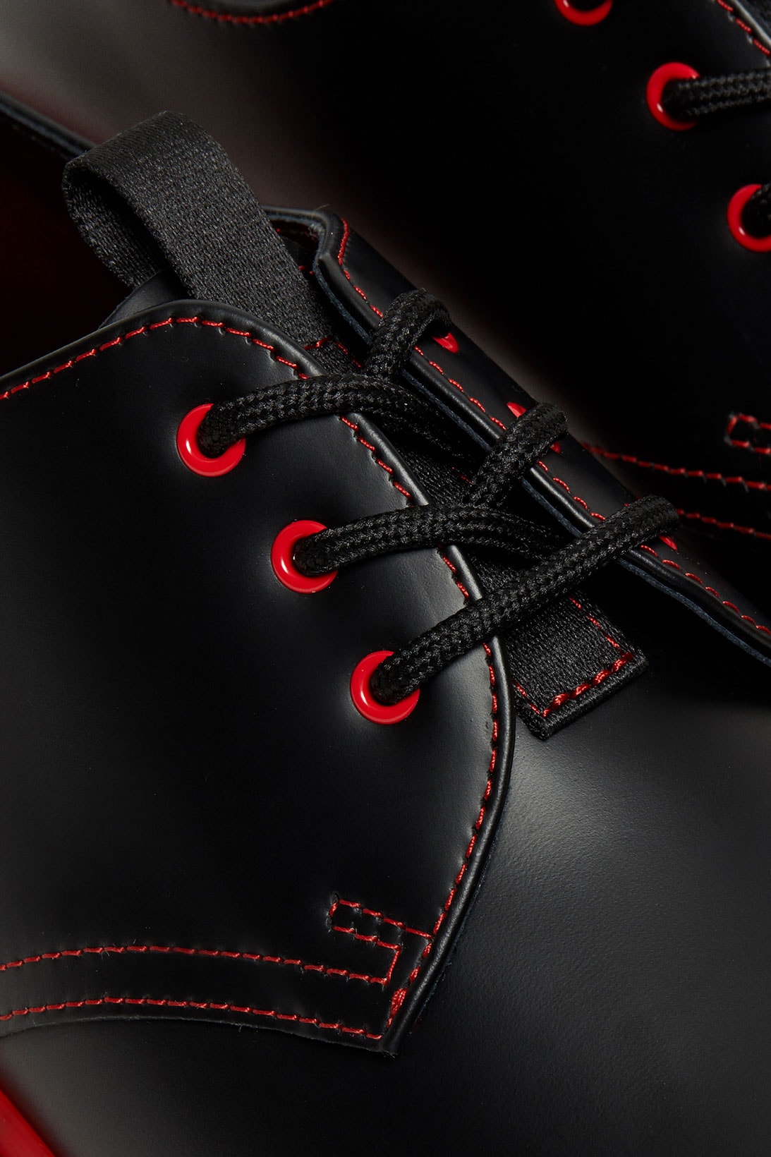 clot dr martens 1461 derby shoes collaboration details eyelets shoelaces