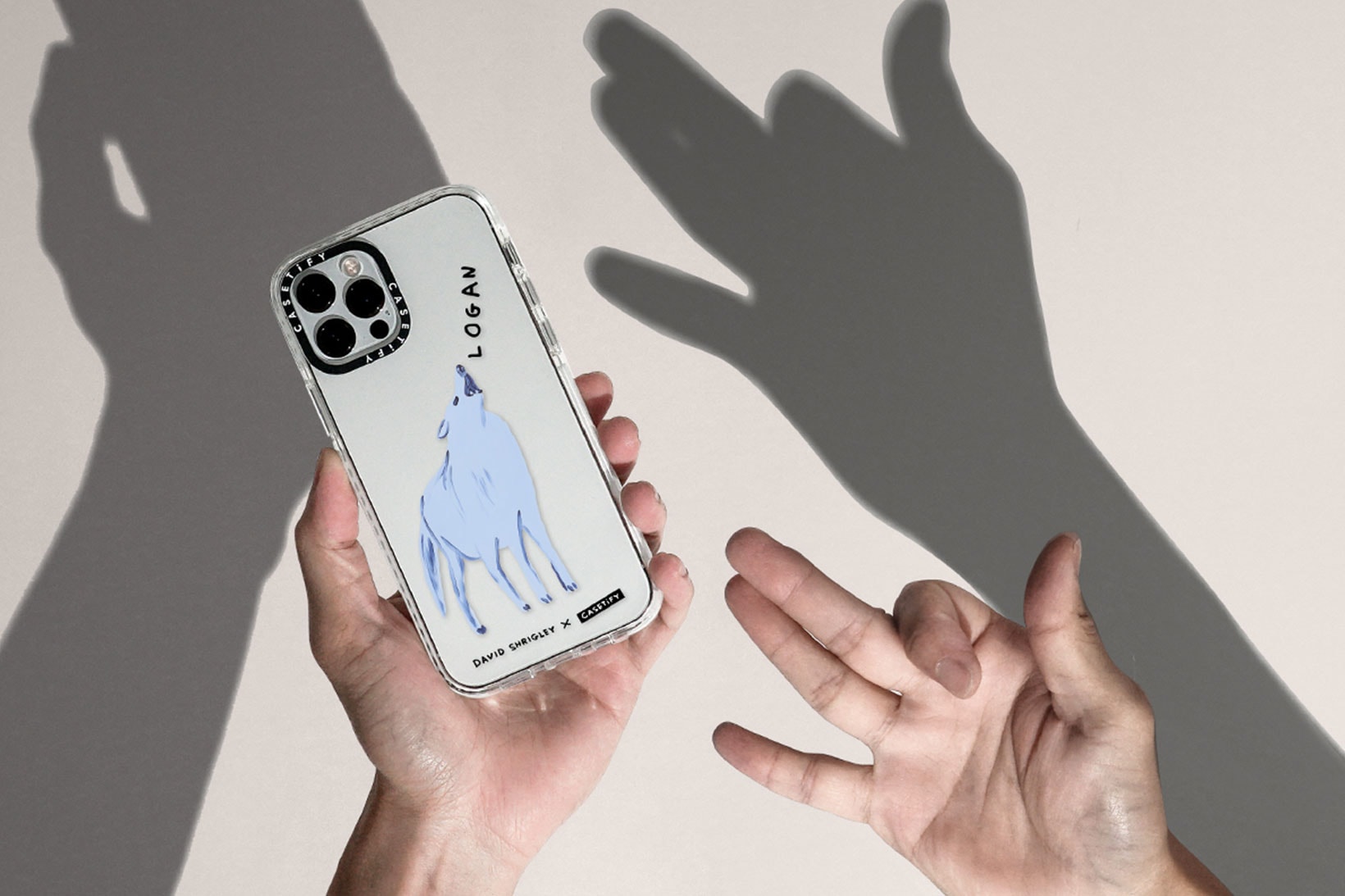 david shrigley casetify collaboration tech accessories wolf phone case hands