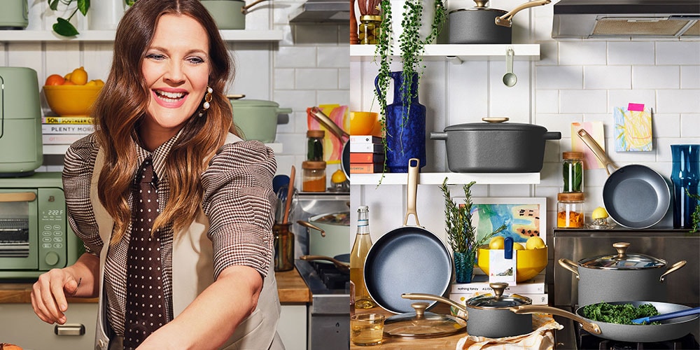 Drew Barrymore's New 'Beautiful Kitchenware' Debuts With Sage