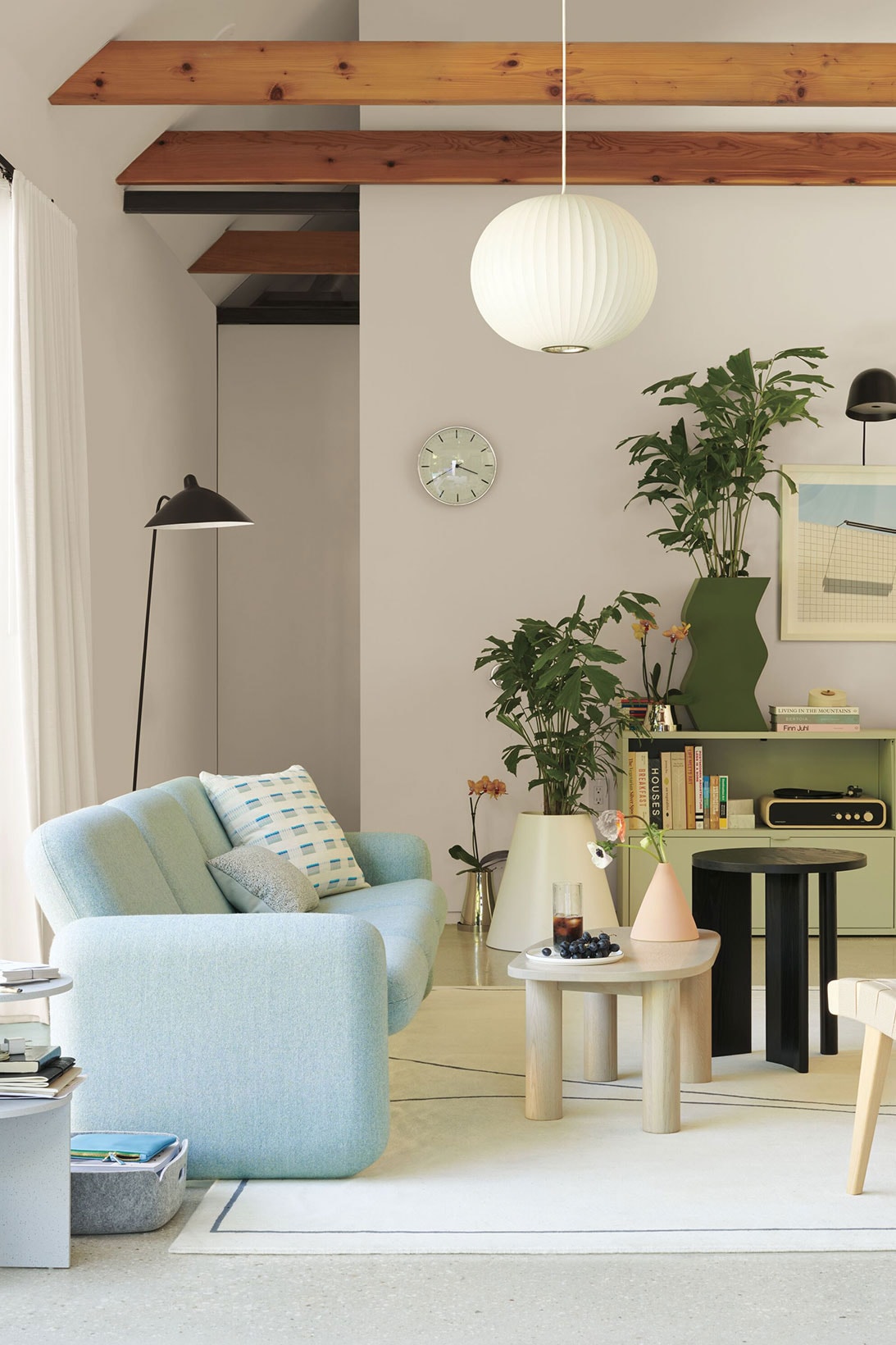 herman miller chiclet sofa 70s design reissue launch light blue home living room