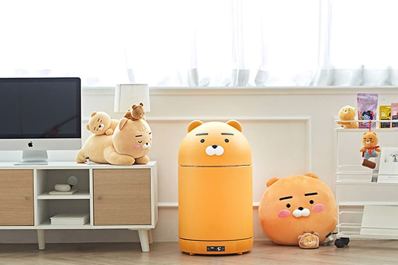 kakao friends makers ryan mini fridge refrigerator tv stand cushion