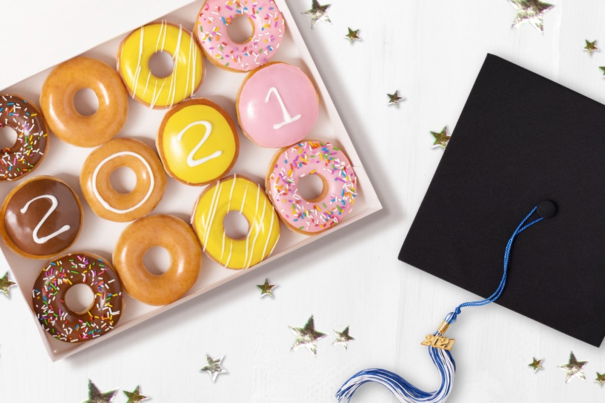 Krispy Kreme Free Donuts Class of 2021 Graduate Dozen