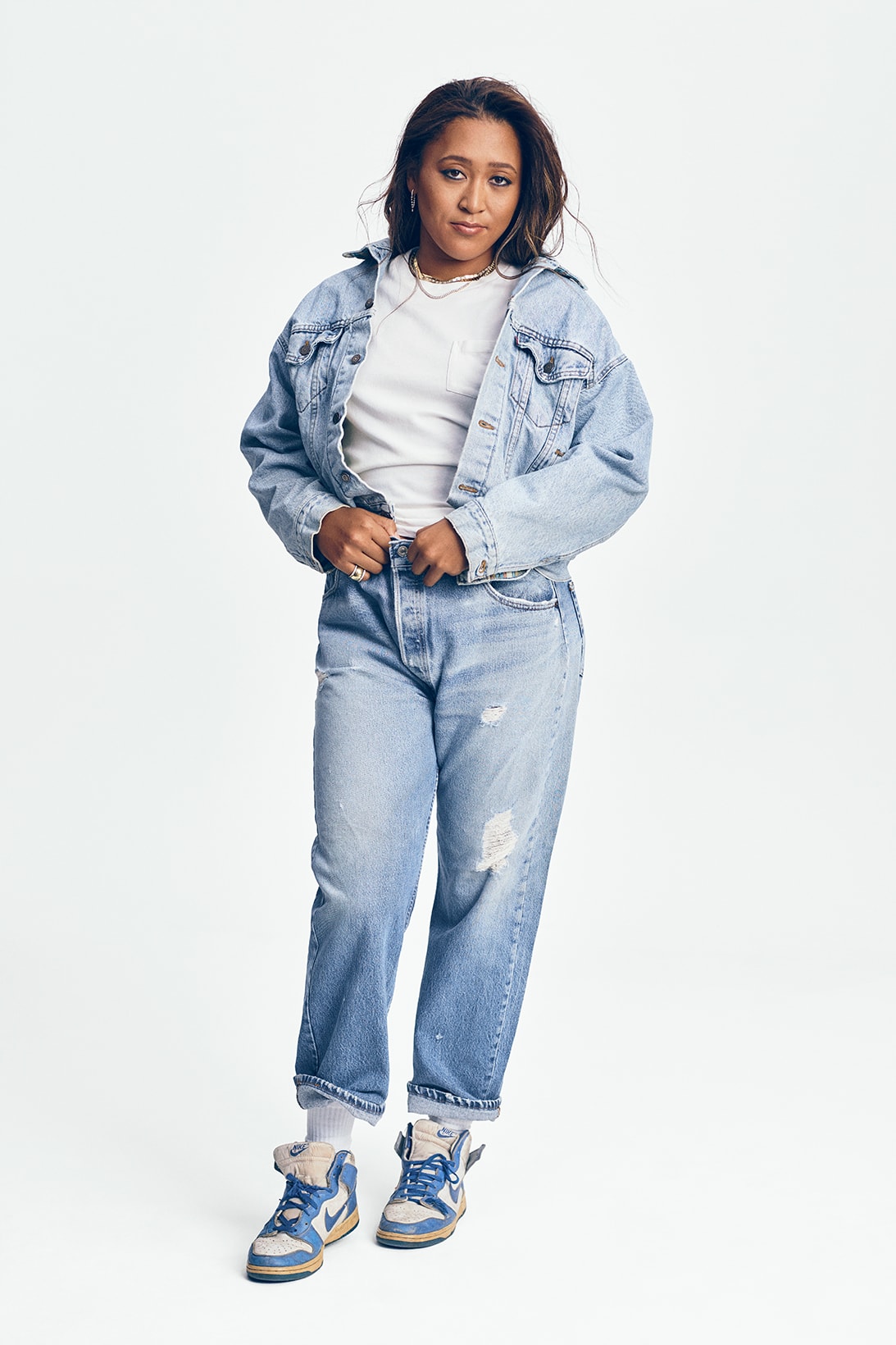 Levi's 501 Originals Jeans Campaign Naomi Osaka Jacket Sneakers Tee T shirt